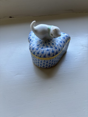 Herend blue fishnet porcelain - herend,