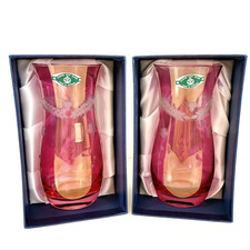 Pair Of Bohemia Crystal Clover