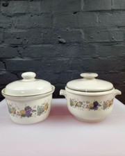 2 x Royal Doulton Harvest Garland LS1018 Covered Handled Casserole Dishes