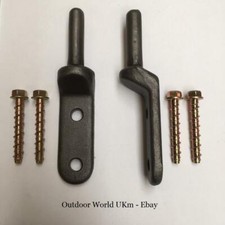 Wrought Iron Gate Metal Steel Hinges 12mm Pins Wall Fence Post Brackets Hangers