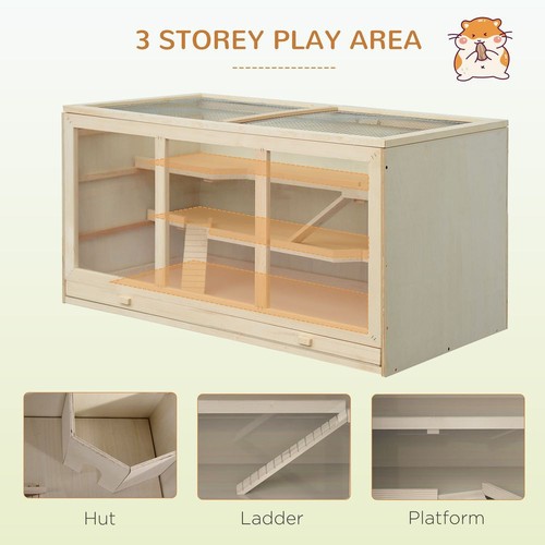Pawhut wooden large hamster - pawhut,