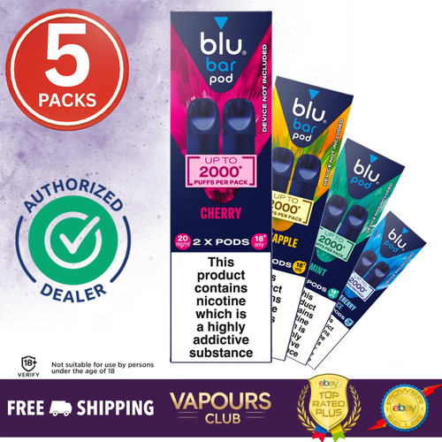 Blu bar pods packs 10 - 5, (10
