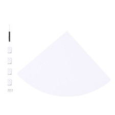  Fan Shape Wall Corner Shelf Set Wall-mounted Corner Storage Rack Triangle