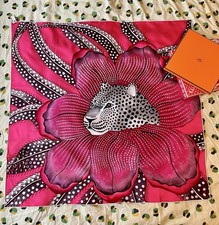 Hermes Baobab Cat Silk Scarf 90 Cm New In Box Authentic