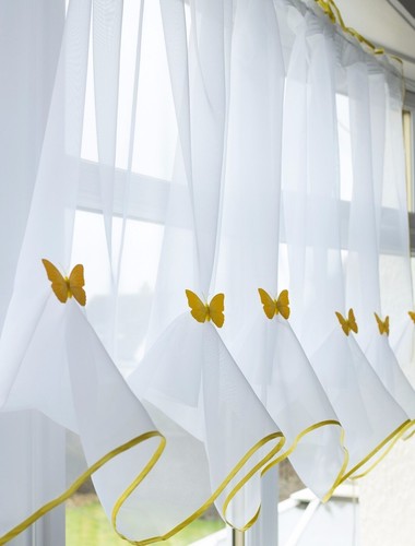 Butterfly voile curtain with - voile,