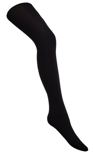 Ladies plain black opaque - ladies,