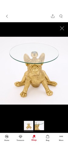 Gold bulldog glass - bulldog,
