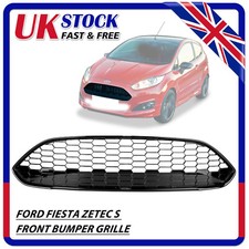 FOR FORD FIESTA MK7 13 - 17 FRONT BUMPER GRILLE BRIGHT BLACK HONEYCOMB 841591501