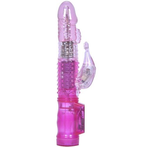 Pink battery rabbit vibrator - battery,