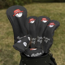 Golf Club Cover Driver Fairway Wood Hybrid Ut Putter Mallet Headcover Black