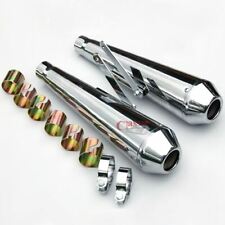 SHORT MEGAPHONE SILENCERS-SUIT TRITON CAFE RACER/FLAT TRACKER