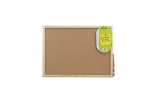Cork Memo Board - Small Bulletin Notice, Lightweight Pine Frame, 40x30cm