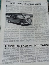 A3p  Ephemera 1964 article the vanden Plas princess r 