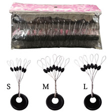 600Pcs Fishing Float Bobber Stopper Soft Rubber Sinker Line Stop Space Bean