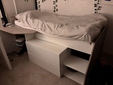single cabin bed with desk