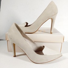 Faith Beige Suede Court Shoes
