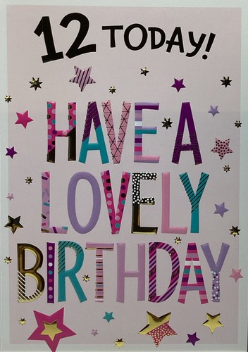 12th birthday card girl - 12th,