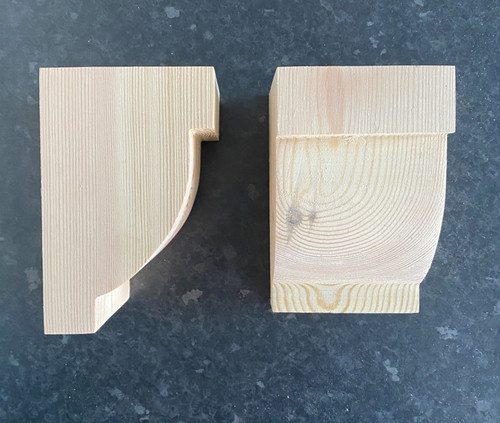 Wooden corbels pair shelf - wooden,
