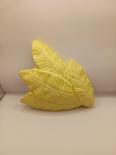 Vintage Sylvac Palm Wall Pockets Yellow Very Good Condition Retro Boho