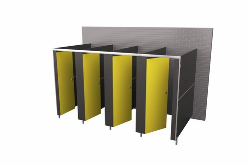 Quad island toilet cubicle - island,