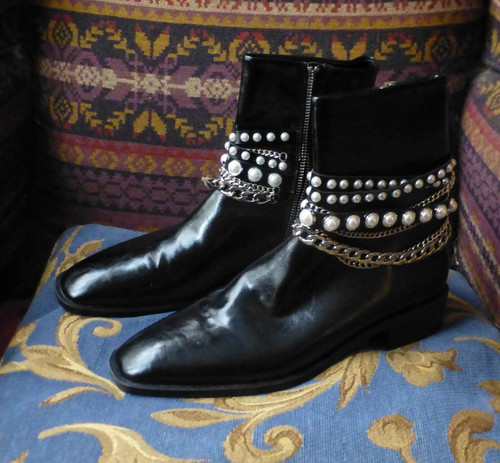 Zara black biker boots - zara,