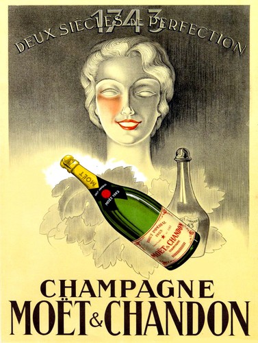 Champagne moet chandon retro - champagne,