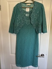 Exceptional Dress & Bolero By Ann Balon - Size M (12-14) Stunning Sequin Work