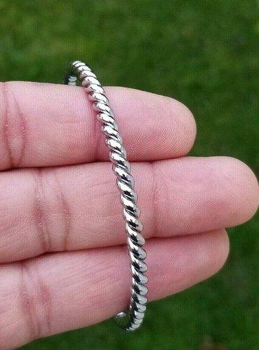 Twisted rope bangle steel - , sikh
