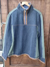 FatFace Airlie 1/4 Zip Ink Blue Panel Mens  Sweatshirt Jumper Pullover Size M #2