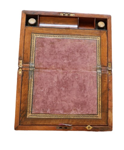 Antique c1840 mahogany writing - mahogany,