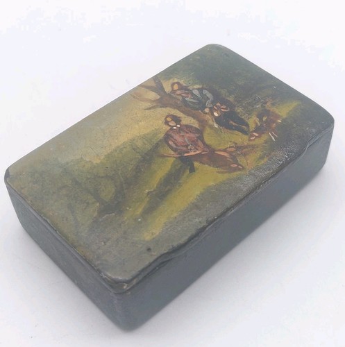 Antique papier mache box - papier,