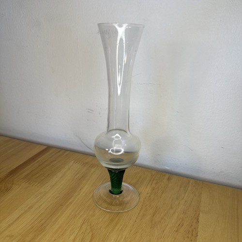 Vintage clear footed - footed, bud