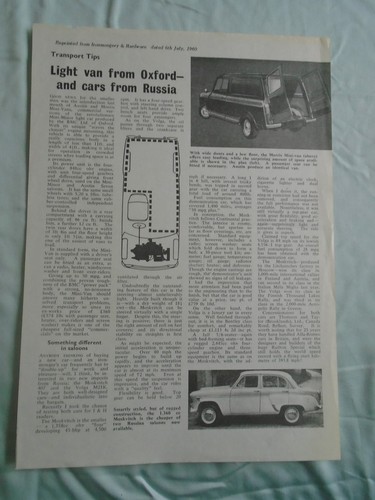 Morris mini van moskvitch - morris,