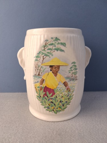 1960s vintage sylvac tea caddy - tea,