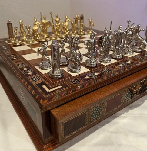 Chess set large mythology - set,