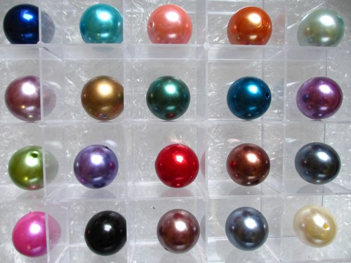 Large round beads - large, pearl