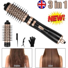 Hot Air Styler and Rotating Hair Dryer Brush Hair Straightener Curler Comb 3in1
