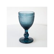 GLASS WINE GOBLET WEDDING TABLE EVENT VENUE DECOR DIAMOND EMBOSSED PATTERN