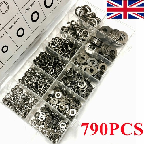 790pc metric washers set flat - washers,
