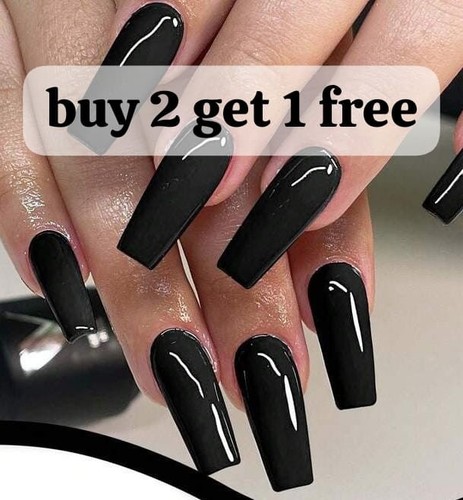 Black tapered nail halloween - tapered,