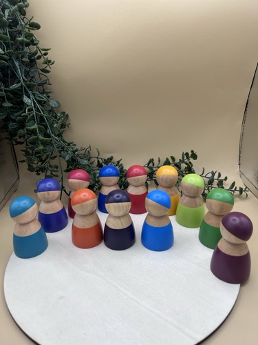 Large wooden rainbow - wooden, dolls