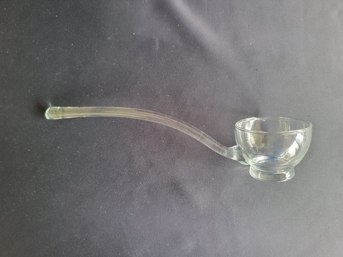 Vtg hand blown clear flat - vtg,