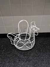 Vintage Wire Egg Basket In