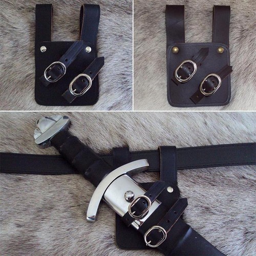 Black leather adjustable - black,
