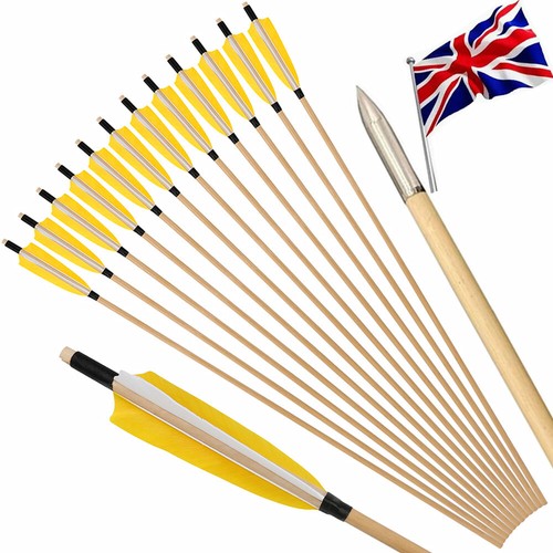 12x archery wooden - 32", arrows