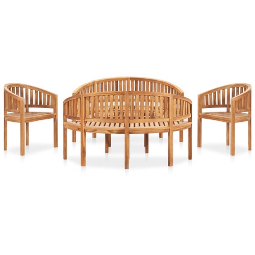 Solid teak wood banana - wood, garden