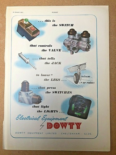 1953 aircraft advert dowty - advert,