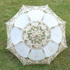 Lace Parasol Vintage Wooden