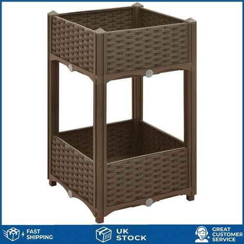 Sturdy rattan effect tier - rattan, 2