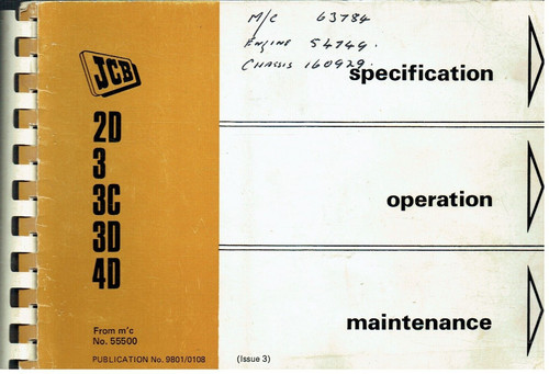 Jcb 3d 4d excavators - 3c,